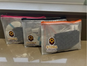 Three emergency stoma packs